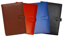 British Tan, Red, Blue and Black Leather Sketchbooks